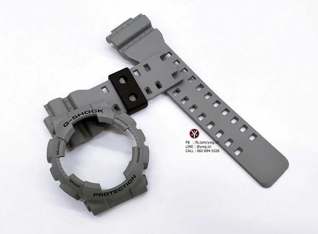 กรอบสาย G-SHOCK แท้✅ สีเทาด้านฟอนต์ดำ ใส่ได้กับรุ่น GA-100 ,GA-110 ,GA-120 ,GA-140 ,GAX-100 ,GD-100 ,GD-120