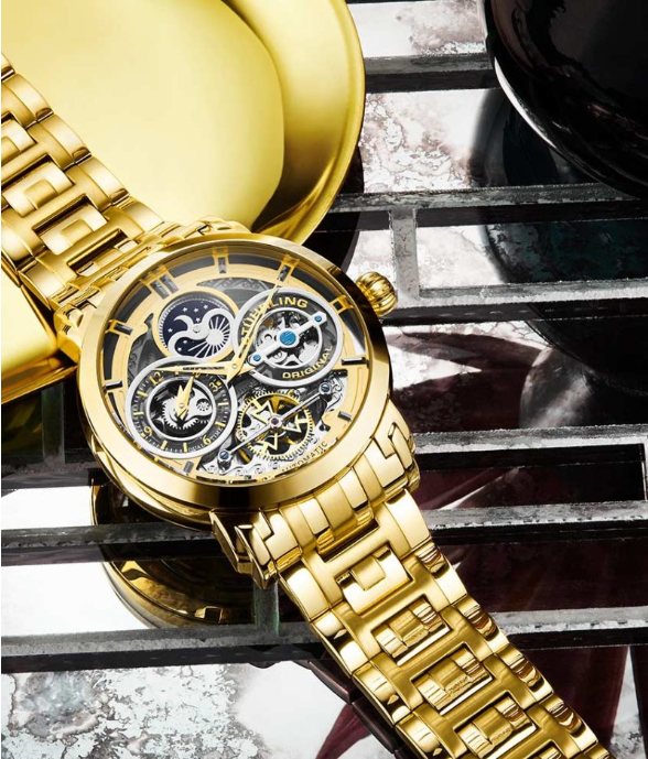 Stuhrling Original 371B.03 นาฬิกาผู้ชาย Luciano Automatic Skeleton Men's Watch