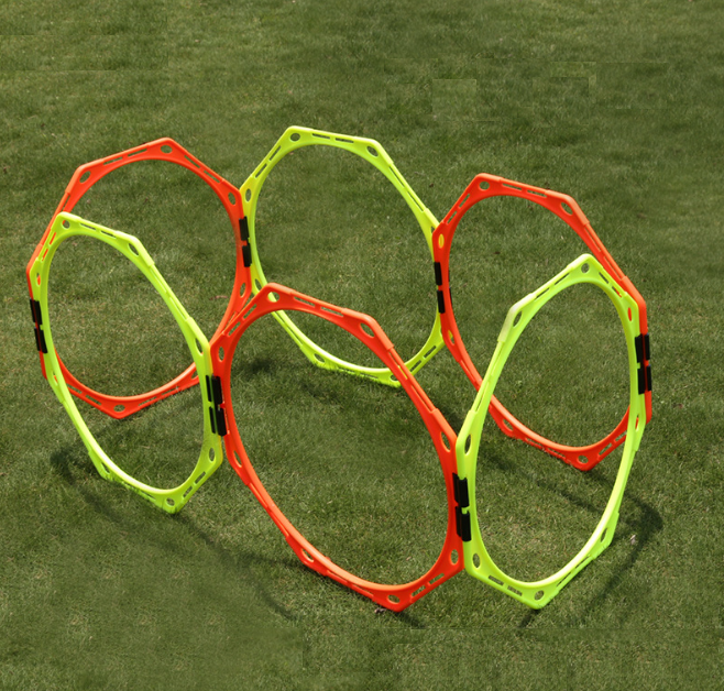 ห่วงฝึกความคล่อง 8เหลี่ยม(ส้ม3 เขียว3)