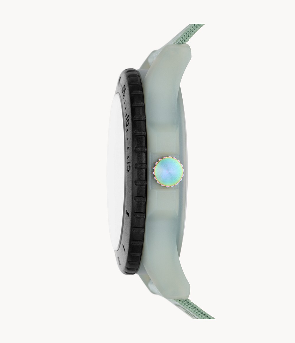 Fossil FS5911 นาฬิกาผู้ชาย FB - 01 Solar-Powered Green #tide ocean material Men's Watch