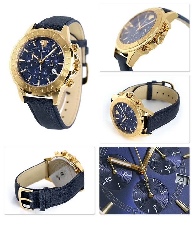 Versace VEV601423 นาฬิกาผู้ชาย Signature Chronograph Quartz Swiss Made Men's Watch