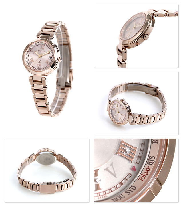 Citizen EC1115-59W นาฬิกาผู้หญิง Eco-Drive xC Radio World Time Super Titanium Made in Japan Women's Watch