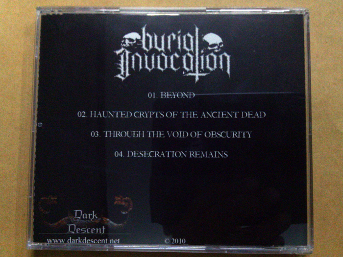 BURIAL INVOCATION'Rituals of The Grotesque' CD