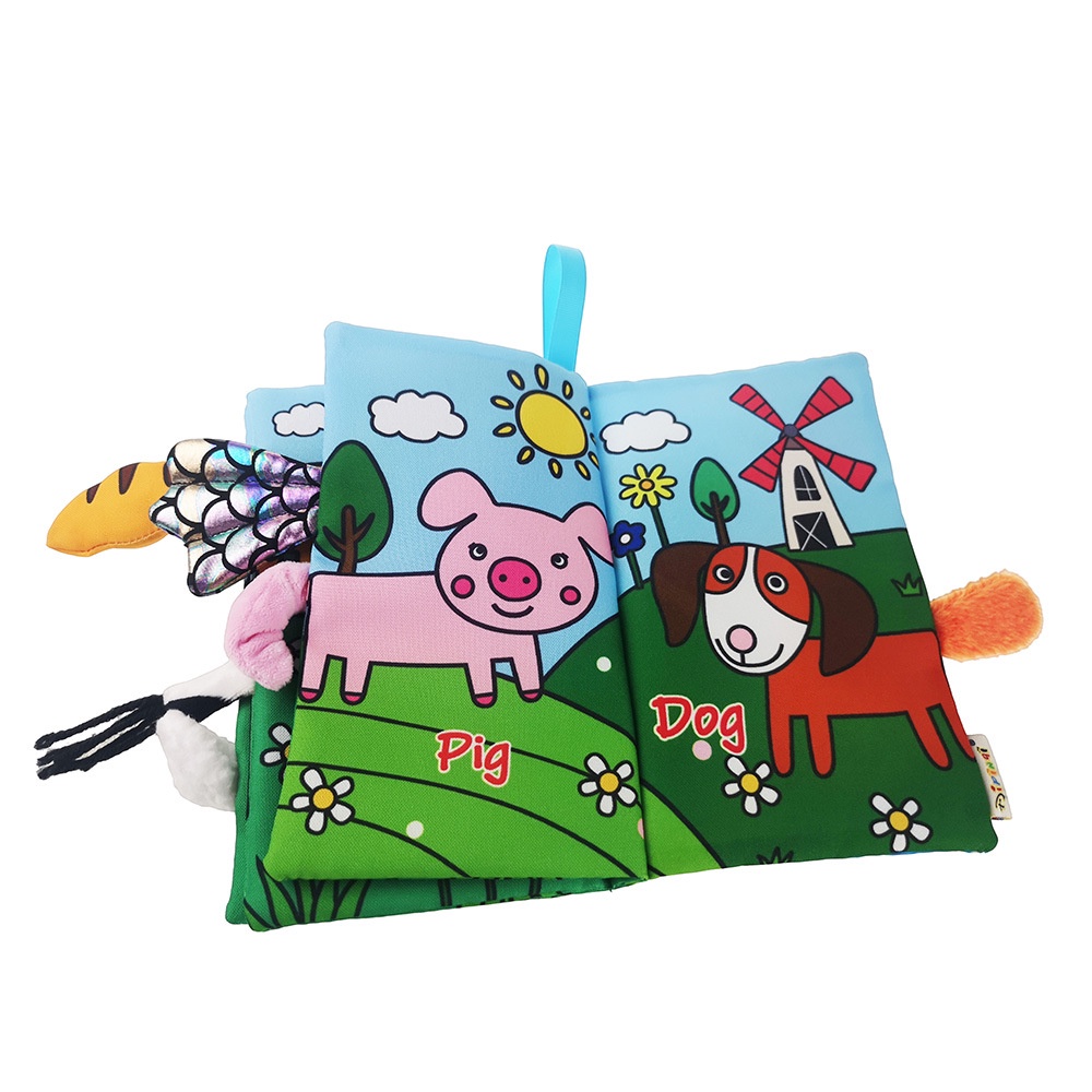 หนังสือผ้า สำหรับเด็ก มีหาง หนังสือผ้า ของเล่นเด็ก เสริมพัฒนาการ