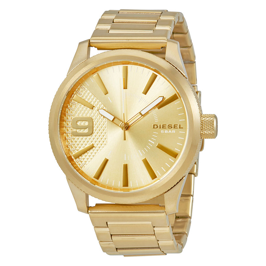 Diesel DZ1761 นาฬิกาผู้ชาย Diesel รุ่น DZ1761, Rasp Gold Tone Men's Watch