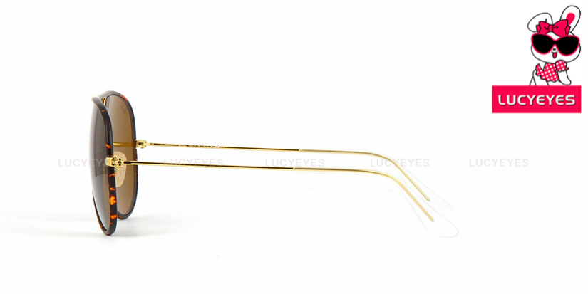 RAYBAN RB3025JM 001 AVIATOR Size 58 กรอบกระ เลนส์น้ำตาล