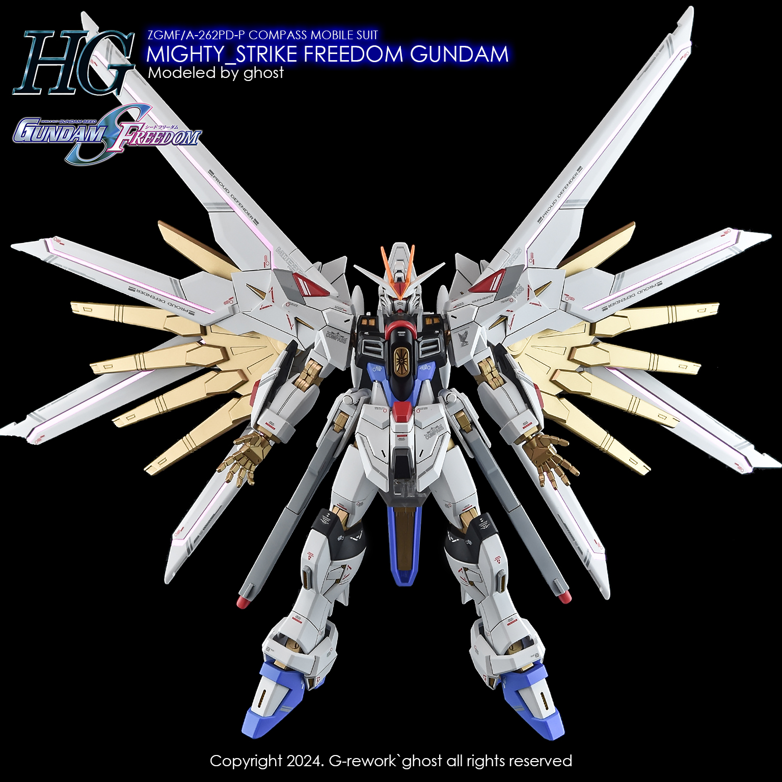 G-REWORK CUSTOM DECAL HG MIGHTY STRIKE FREEDOM