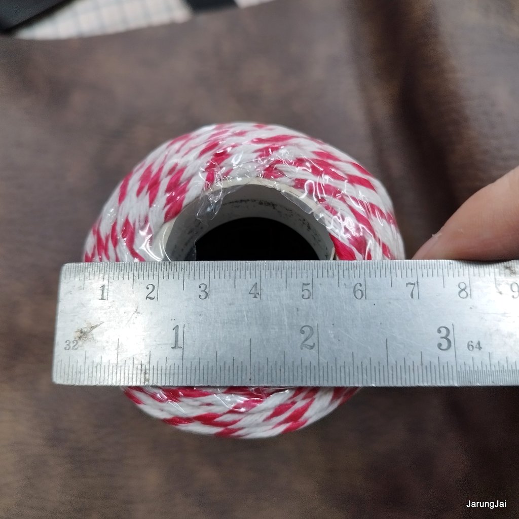 เชือกไปรษณีย์ แดงขาว หลอดใหญ่ ตามภาพ