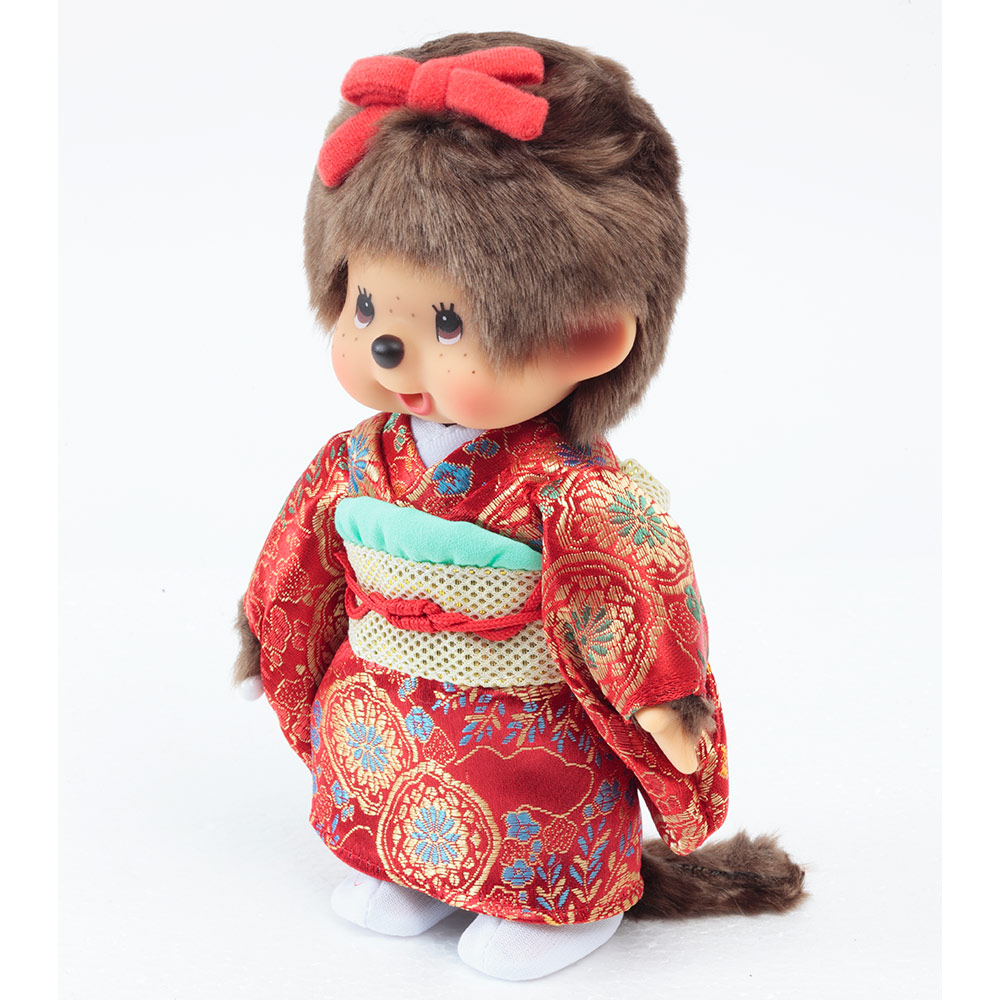 [PRE-ORDER] ตุ๊กตา ม่อนชิชิ กิโมโน สีแดง Size S ม่อนชิชิจัง Monchhichi 14 x 8 x 21 cm นำเข้าจากญี่ปุ่น オリジナル お着物モンチッチ 女の子（赤）IPM-11-Z