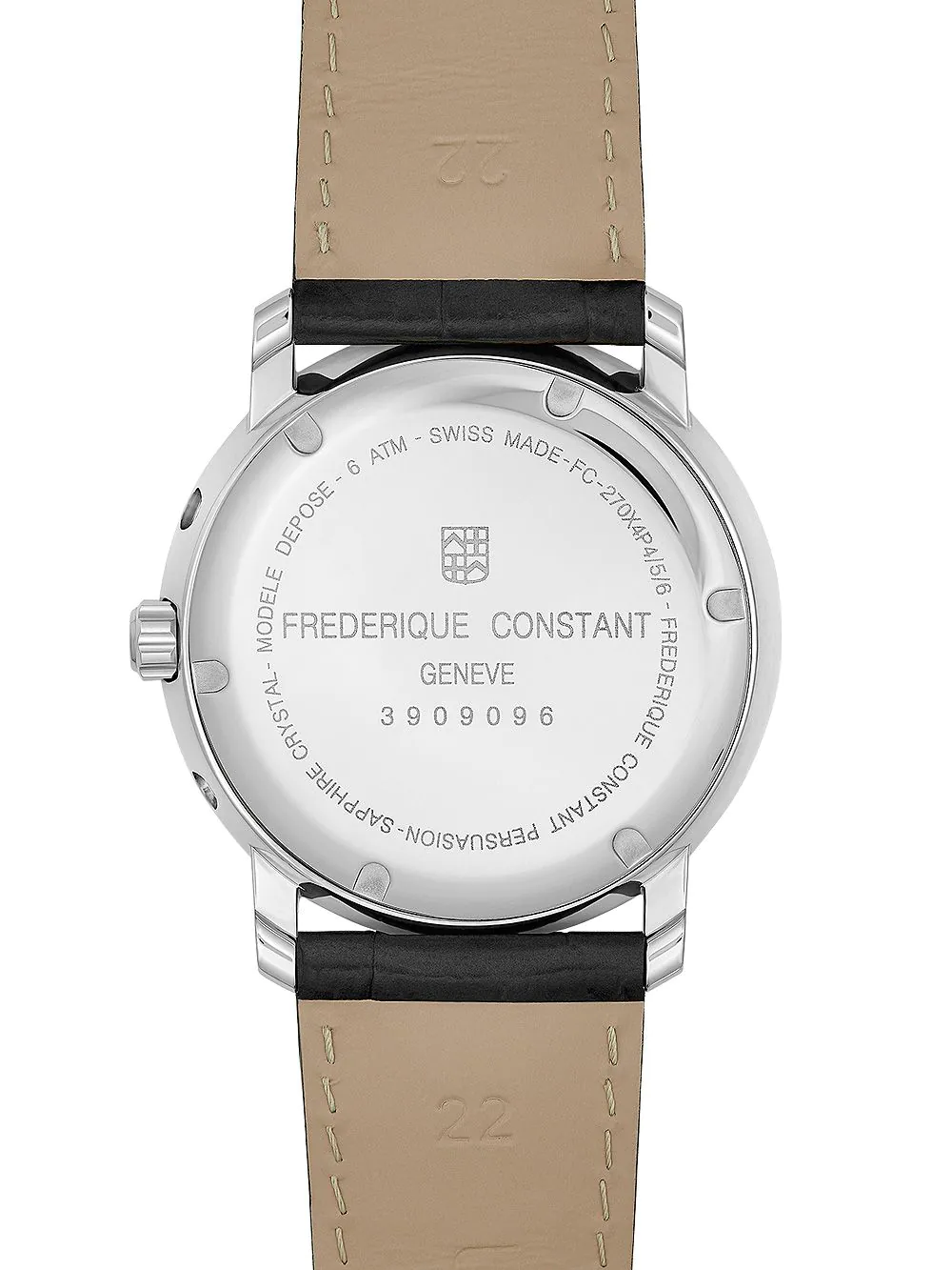 Frederique Constant FC-270SW4P26 นาฬิกาผู้ชาย Moonphase Classics Index Business Timer Men's Watch