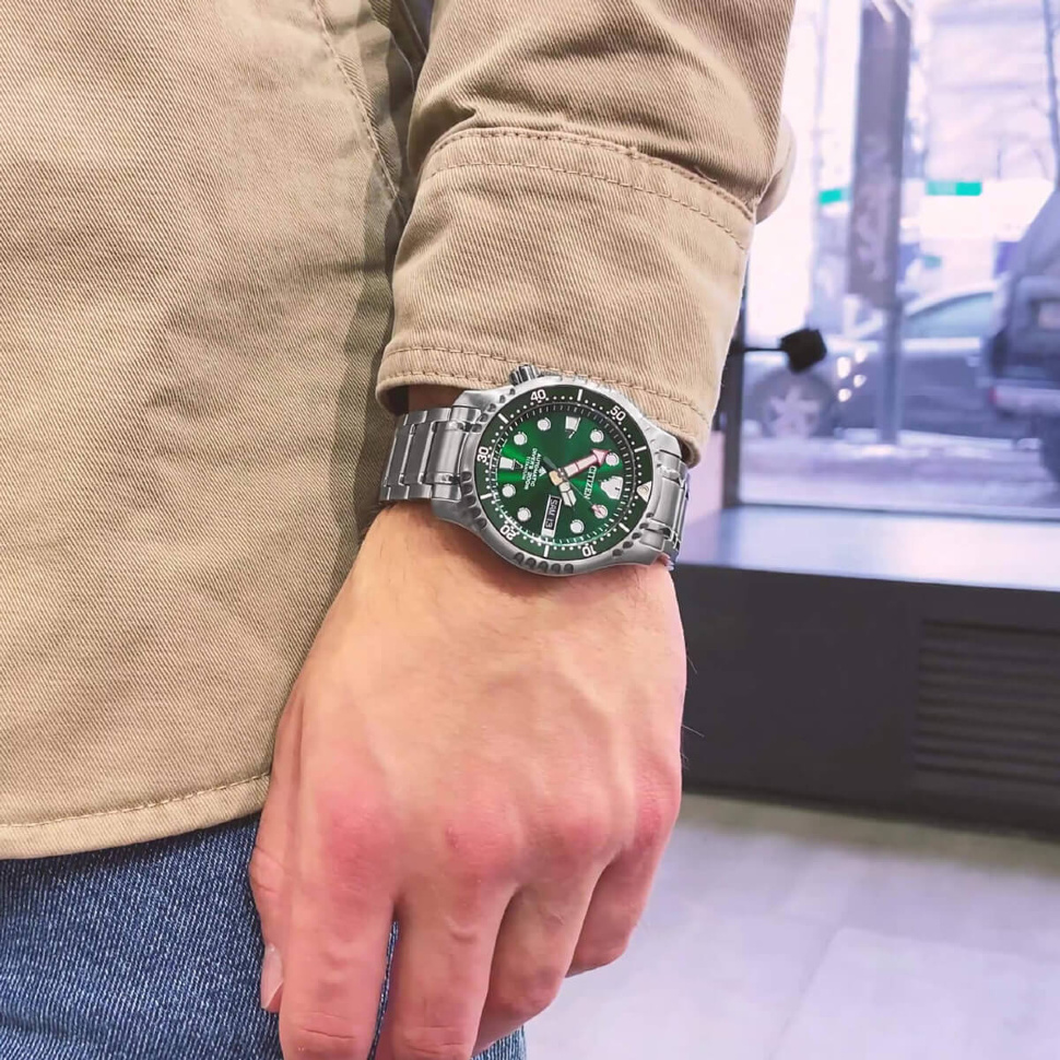 Citizen NY0100-50X นาฬิกาผู้ชาย Promaster Automatic Diver Super Titanium Men's Watch