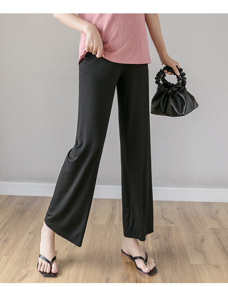 กางเกงแฟชั่นคุณแม่ ผ้าเบาสบาย ยืดดัวสูง ผ้าทิ้งตัวดี ใส่แล้วเย็นค่ะ มีผ้าพยุงครรภ์มีสายปรับขนาดครรภ์ M,L,XL,XXL