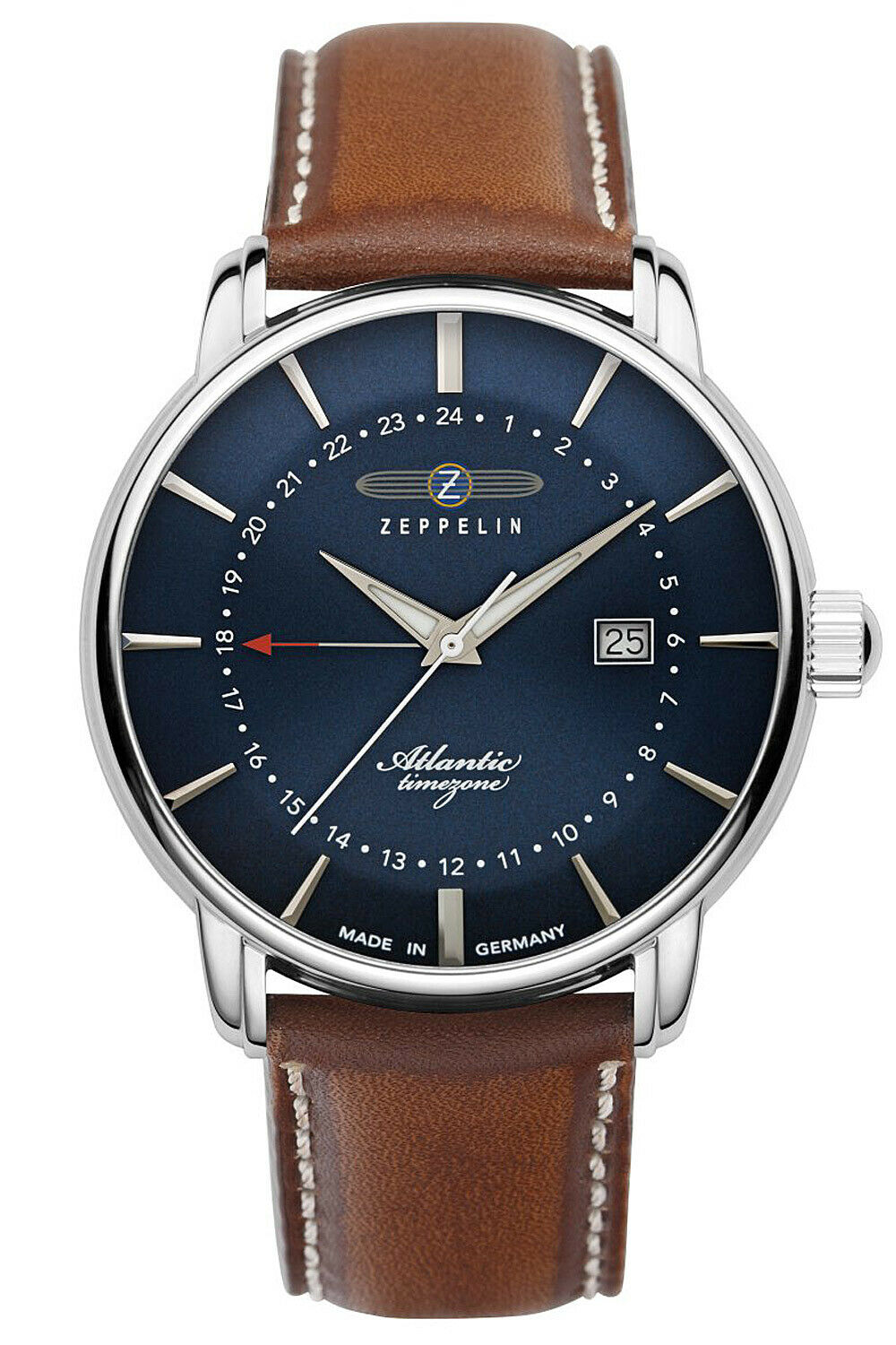 Zeppelin 8442-3 นาฬิกาผู้ชาย Atlantic GMT Quartz Men's Watch