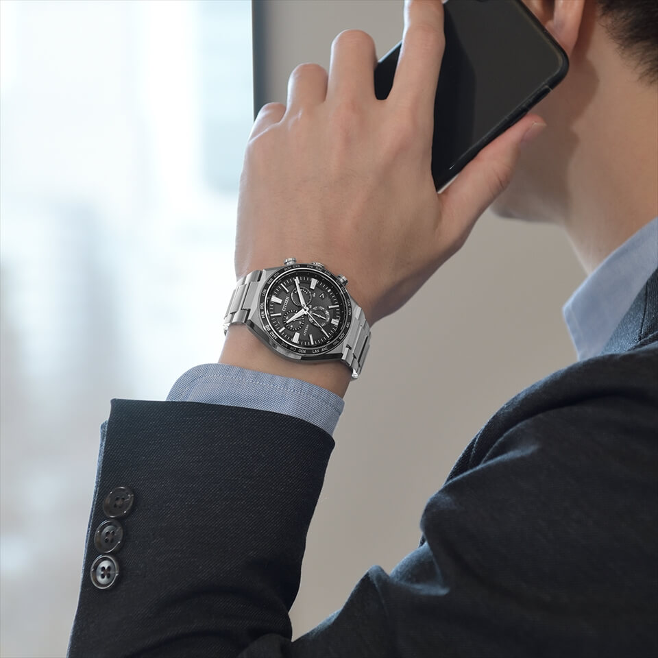 Citizen CB5966-69E นาฬิกาผู้ชาย Attesa Atomic Timekeeping / Super Titanium™ Eco-Drive Men's Watch