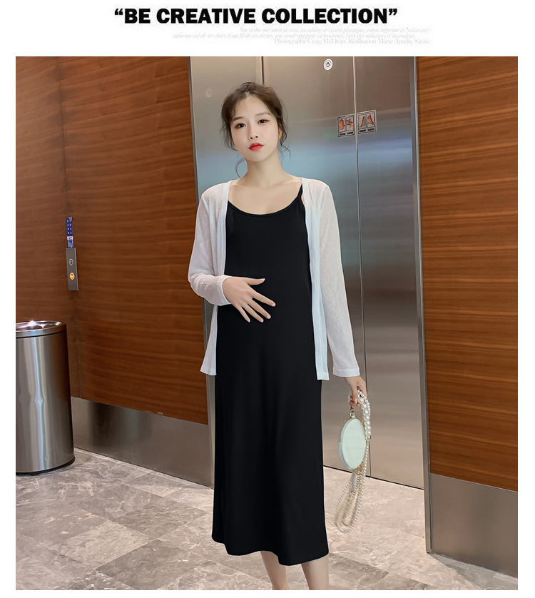 เดรสคลุมท้องแฟชั่นสบายๆ ผ้า Cotton spandex เนื้อนิ่ม ใส่สบายไม่ต้องรีด ผ้านุ่มเย็น มาพร้อมเสื้อคลุม สวยๆ M L XL XXL