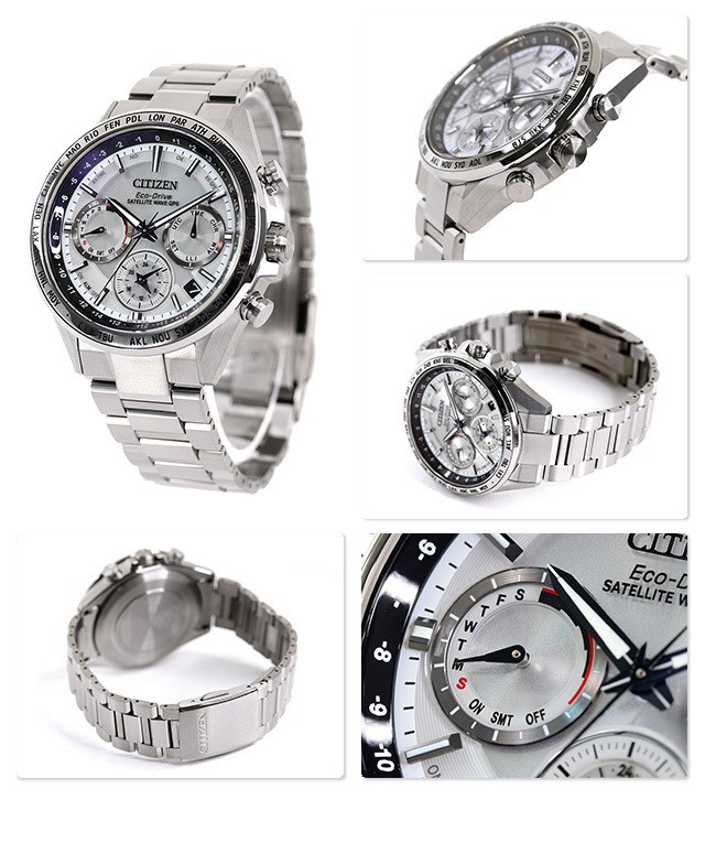 Citizen CC4010-80A นาฬิกาผู้ชาย Attesa Eco-Drive Satellite Wave GPS Titanium Made in Japan Men's Watch