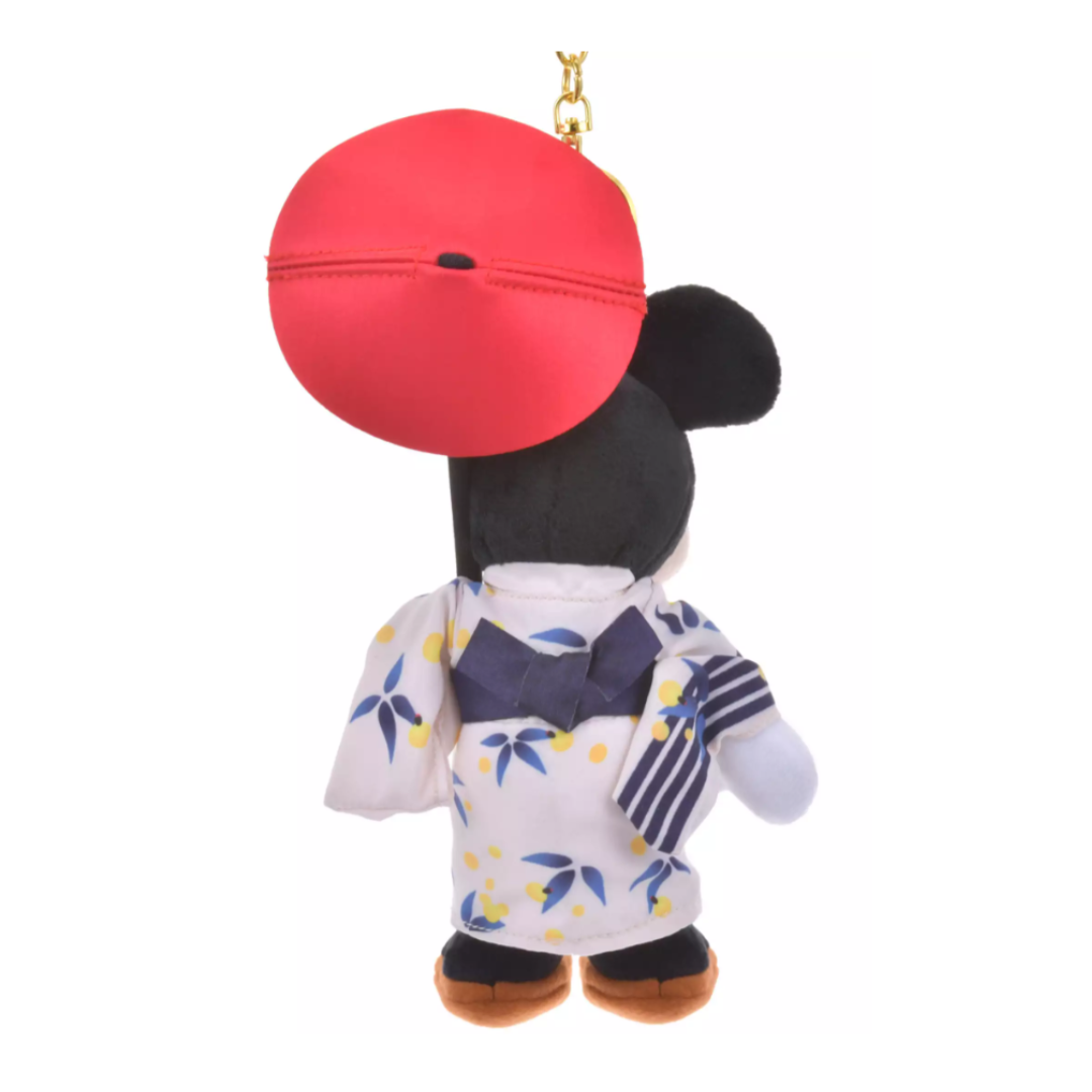 [PRE-ORDER] พวงกุญแจ มิกกี้เม้าส์ ใส่ชุดยูกาตะ ถือร่มแดง Mickey Mouse Keychain Japanese Matsuri ミッキー ぬいぐるみキーホルダー・キーチェーン