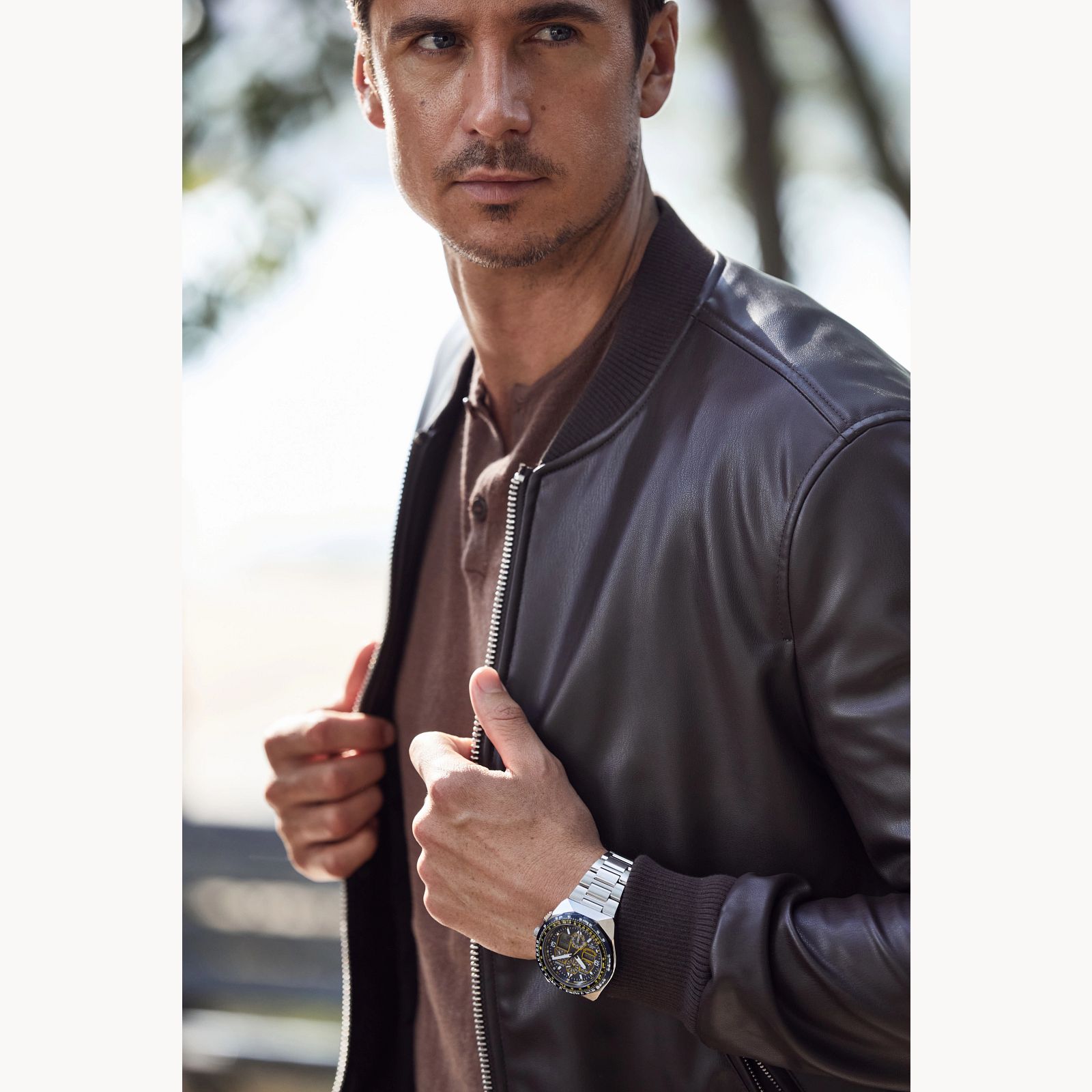 Citizen JY8128-56L นาฬิกาผู้ชาย Promaster Skyhawk A-T Perpetual Chronograph GMT Men's Watch