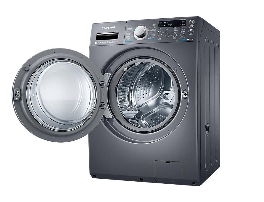 เครื่องซักผ้า+อบผ้า 14/7KG. SAMSUNG WD14F5K5ASG/ST