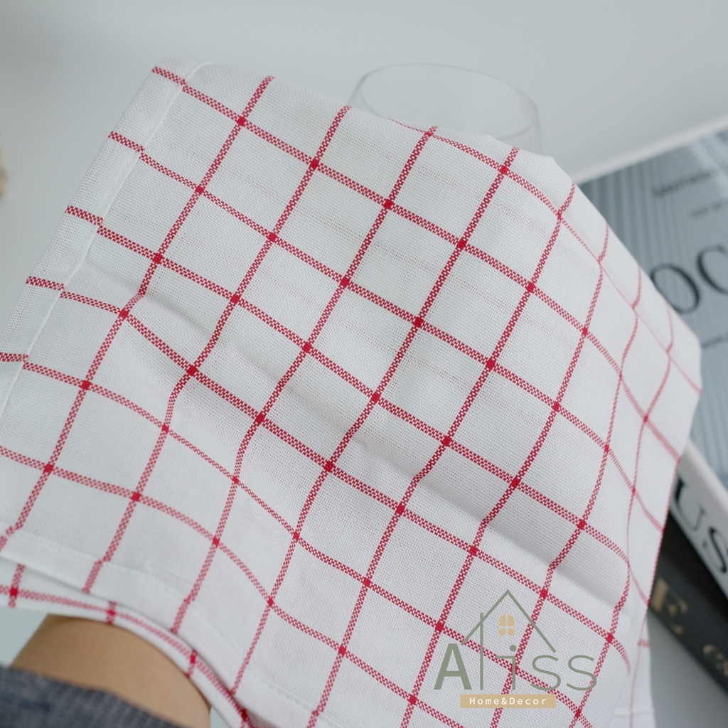 ผ้าเช็ดจาน ผืนใหญ่ 20x30 นิ้ว (มีหูแขวน) ผ้าเช็ดแก้ว ผ้าเช็ดมือ อเนกประสงค์