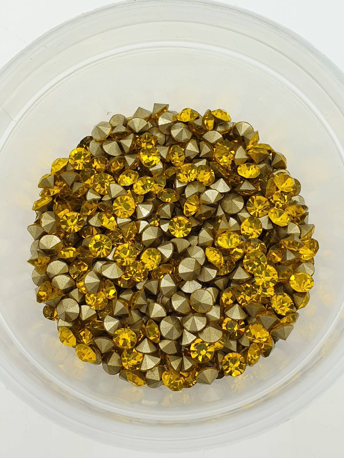 เพชรตูดแหลม เบอร์ 20 ขนาด 4.8 มิลลิเมตร เพชรก้นแหลม เพชรเทียม เพชรกระจก เพชรคริสตัล พลอยกระจก สีขาว สีใส สีสด สีสว่าง ขนาดต่างๆ