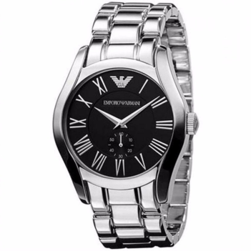นาฬิกาข้อมือชาย Emporio Armani AR0680 Men's Watch Classic Black Dial Stainless Bracelet ของแท้