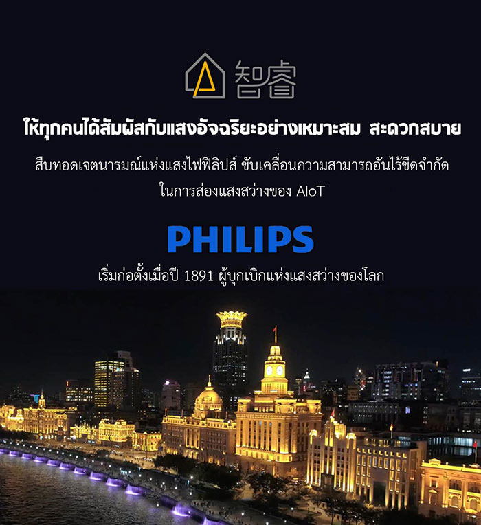 Xiaomi Philips Minimalist Bedside Lamp - โคมไฟหัวเตียงมินิมอล (พร้อมหลอดไฟสี)