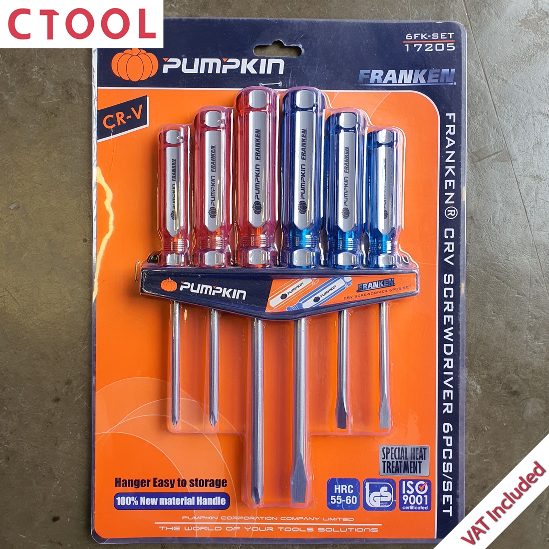 ไขควงชุด ด้ามสลับ 6ตัวชุด 17205 Pumpkin ของแท้ - Authentic 6in1 Screwdriver Set Interchangeable Combination Blades - ซีทูล Ctoolhardware