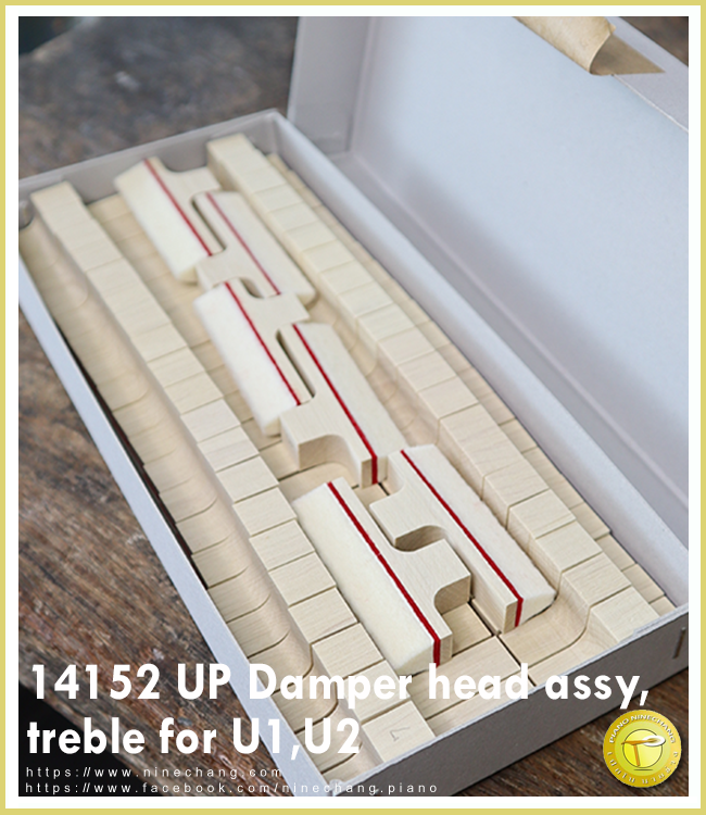 14152 UP Damper head assy, treble for U1,U2