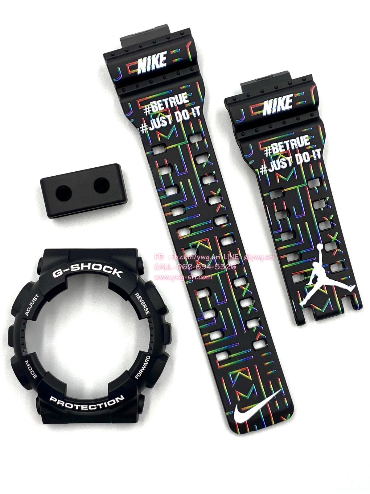 กรอบสาย G-SHOCK แท้✅ สีดำด้าน สกรีนลาย NIKE ใส่ได้กับรุ่น GA-100 ,GA-110 ,GA-120 ,GA-140 ,GAX-100 ,GD-100 ,GD-120