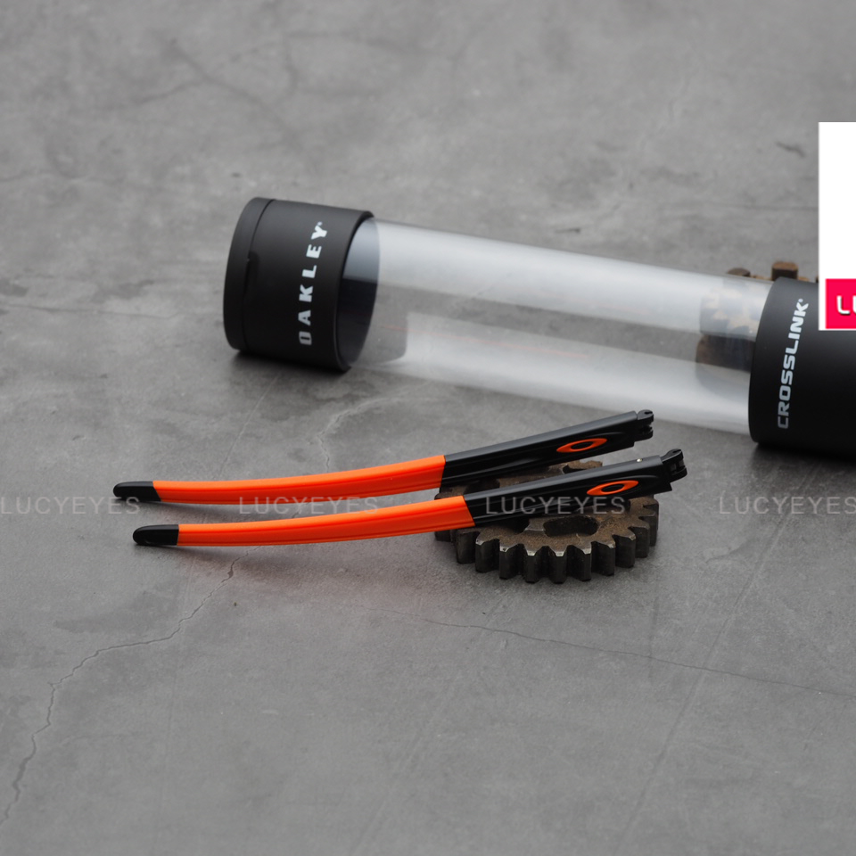 ขาแว่น OAKLEY OX8041 CROSSLINK PITCH ขาสีดำ ยางขาสีส้ม