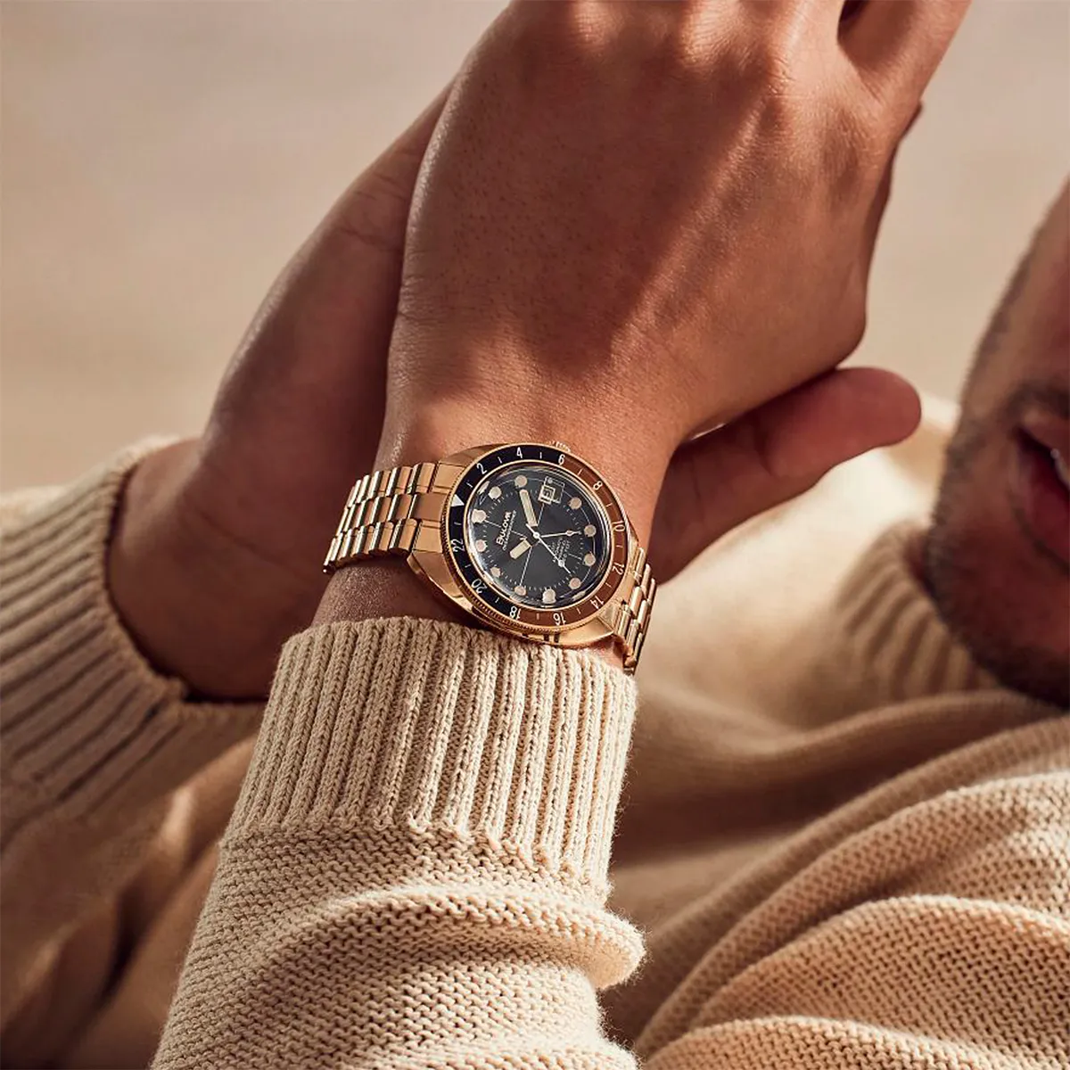 Bulova 97B215 นาฬิกาผู้ชาย Automatic Oceanographer GMT Men's Watch