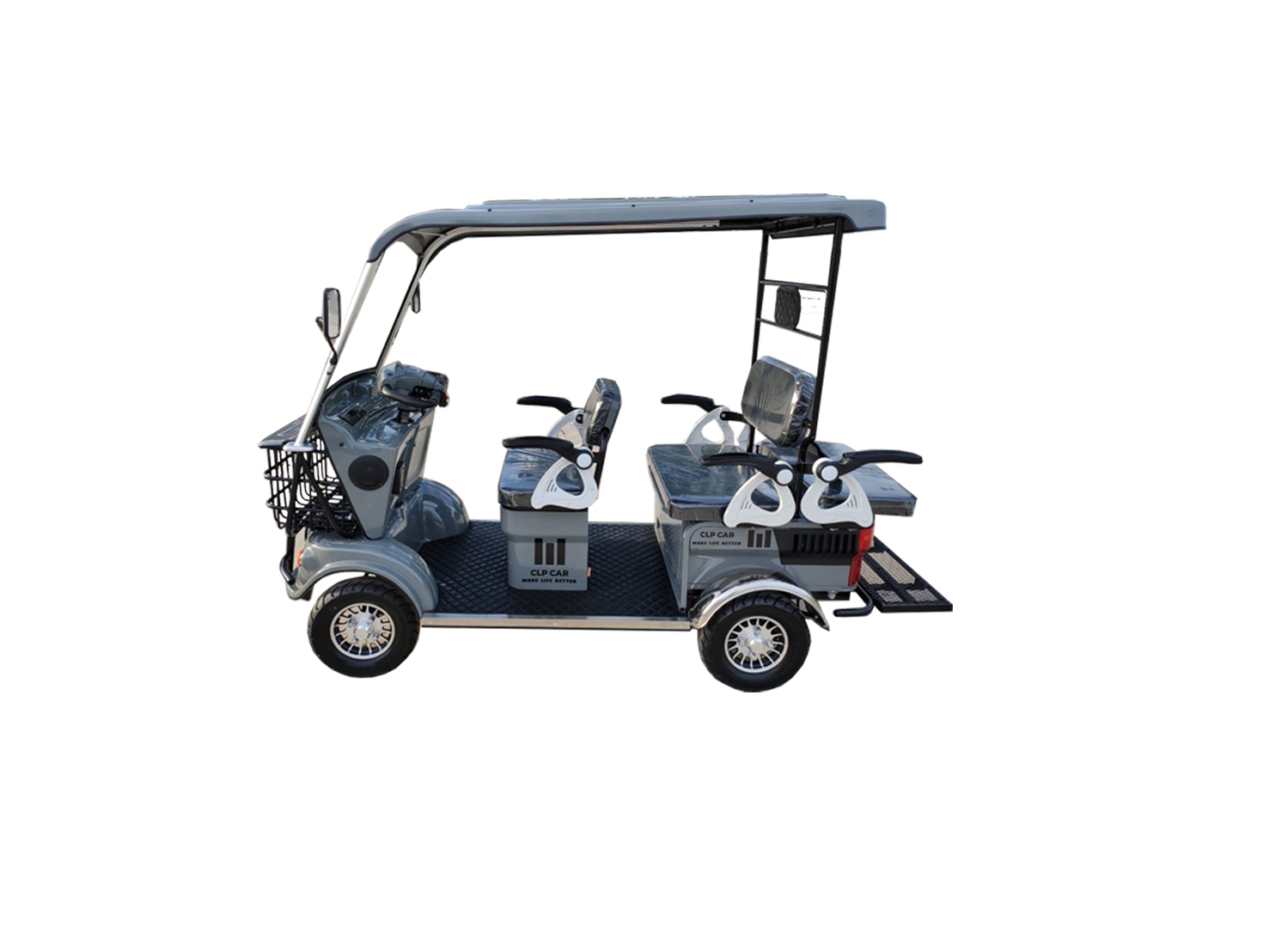 รถไฟฟ้า 4 ล้อ รุ่น M-01T 4-5 ที่นั่ง สีเทา