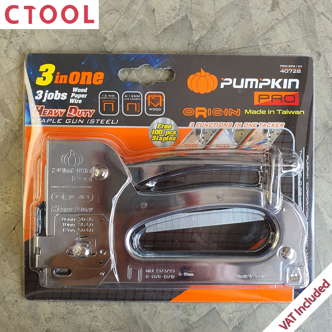 เครื่องยิงบอร์ด แม็กซ์ยิง Origin 3in1 Pumpkin ของแท้ - Authentic Stable Gun (Steel) - ซีทูล Ctool hardware