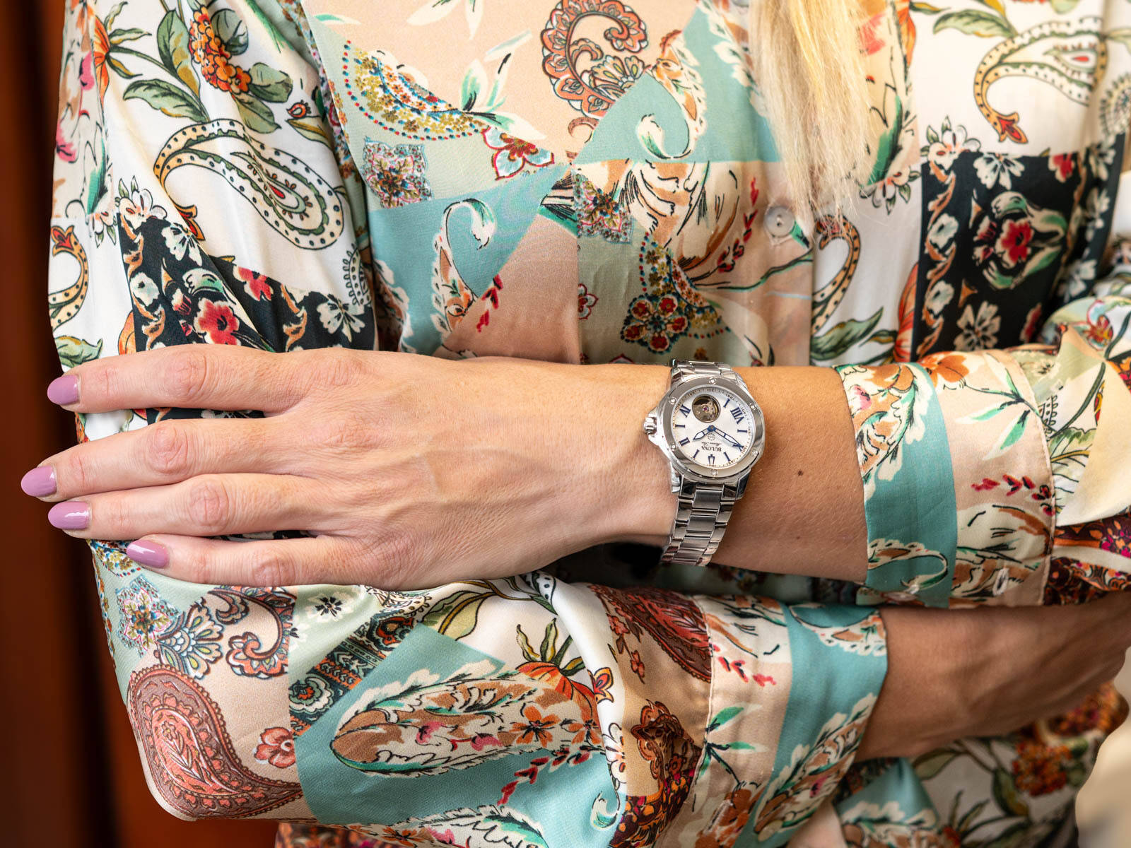 Bulova 96L326 นาฬิาผู้หญิง Marine Star Automatic Women's Watch