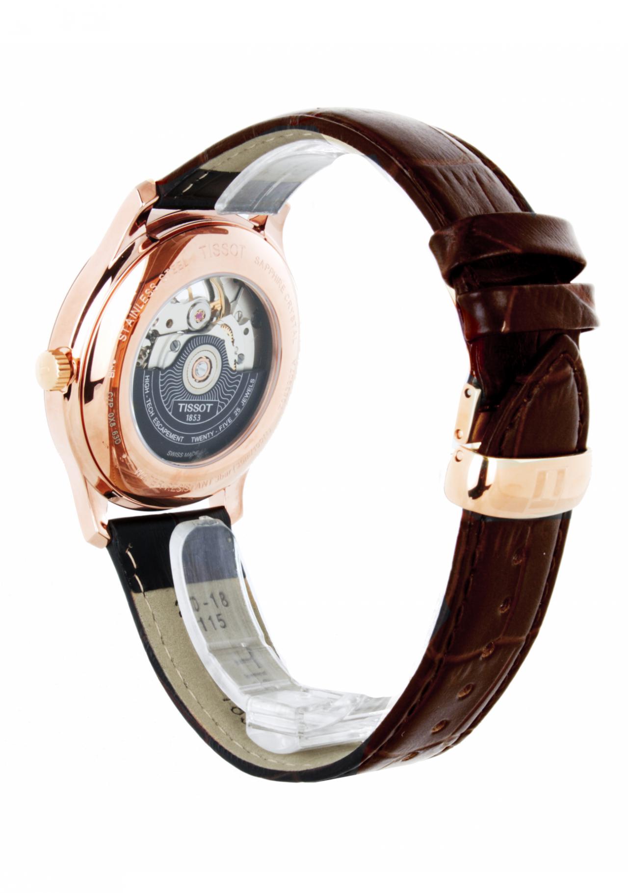 Tissot T063.907.36.038.00 นาฬิกาผู้ชาย Tradition Powermatic Automatic 80 Open Heart Men's Watch