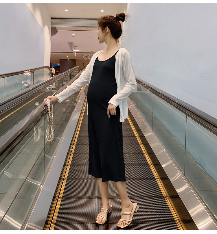 เดรสคลุมท้องแฟชั่นสบายๆ ผ้า Cotton spandex เนื้อนิ่ม ใส่สบายไม่ต้องรีด ผ้านุ่มเย็น มาพร้อมเสื้อคลุม สวยๆ M L XL XXL