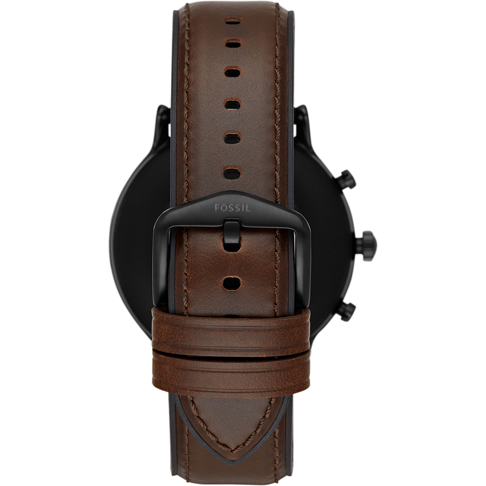 Fossil FTW4026 นาฬิกาผู้ชาย Gen 5 Smartwatch The Carlyle HR Dark Brown Leather Men's Watch
