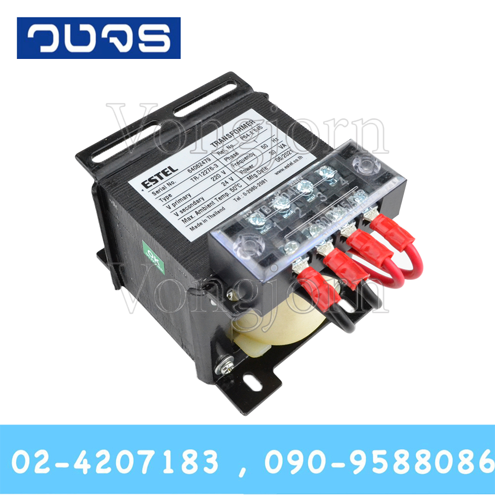 หม้อแปลงESTEL Input 0 220 VAC Output 0 24 VAC 30 VA