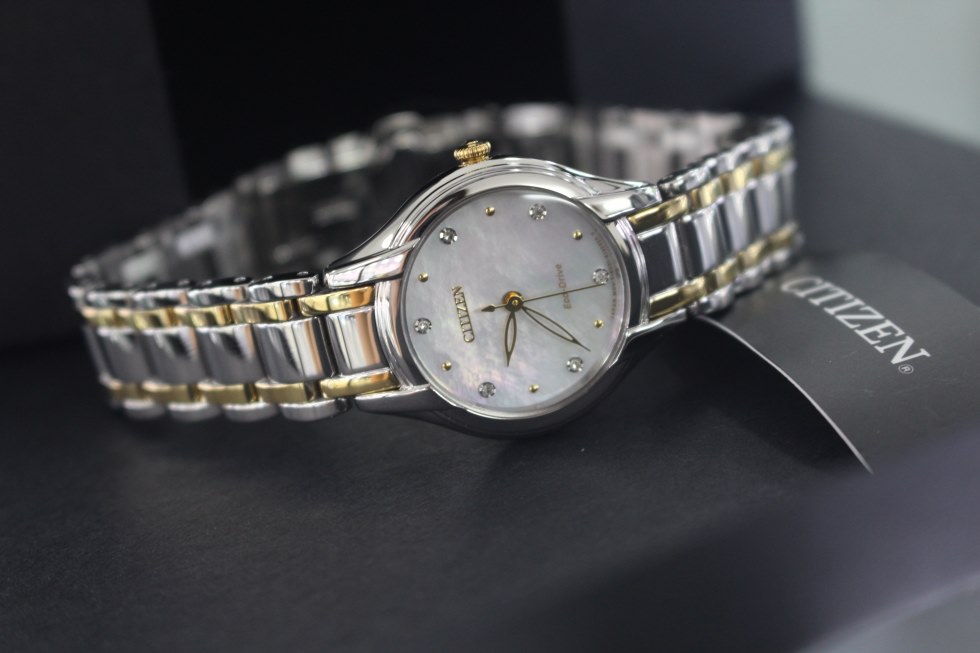 Citizen EM0284-51D นาฬิกาผู้หญิง Citizen Eco-Drive Mother of Pearl Women's Watch