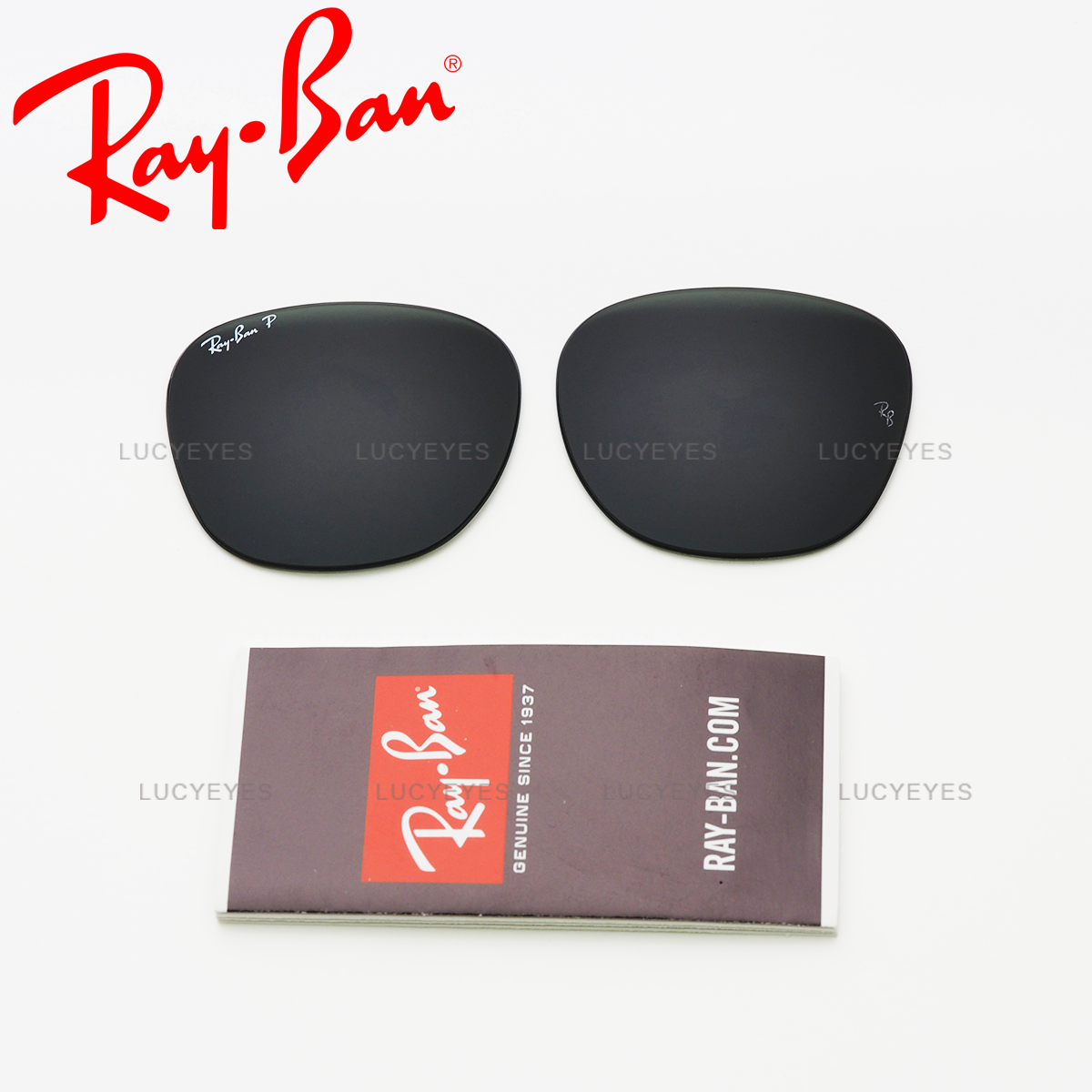 เลนส์ RAYBAN แท้ 100% RB3016 901/58, RB3016 990/58, CLUBMASTER เลนส์สีเขียว Polarized