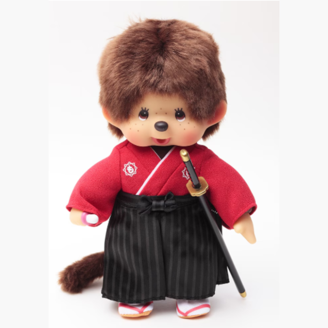 [PRE-ORDER] ตุ๊กตา ม่อนชิชิ ซามูไร Size S ม่อนชิชิคุง Monchhichi Samurai 13 x 11 x 20 cm นำเข้าจากญี่ปุ่น 侍モンチッチ IPM-81-Z