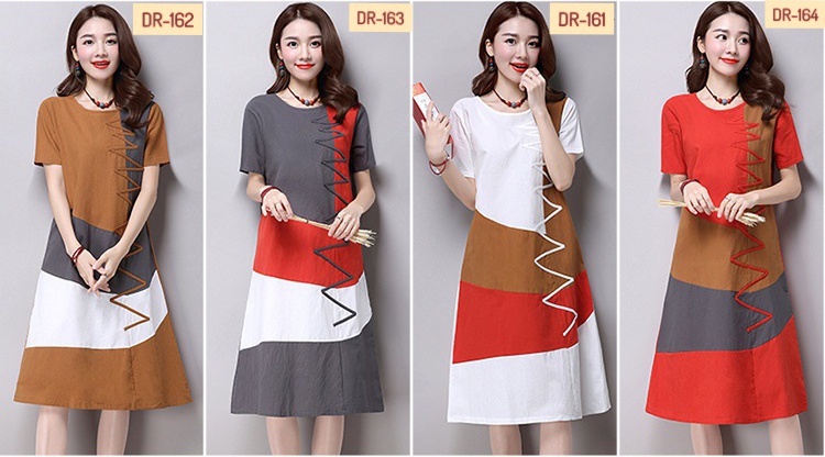 ชุดคลุมท้อง ลายแฟชั่น สีสันสดใสน่ารัก แดง น้ำตาล เทา M,L,XL,XXL