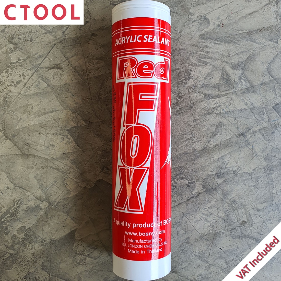 (เลิกจำหน่าย)กาวอะคริลิก กาวซิลิโคน แด๊ปเทา Redfox 430g ของแท้ - Authentic Grey Acrylic Sealant - ซีทูล Ctool
