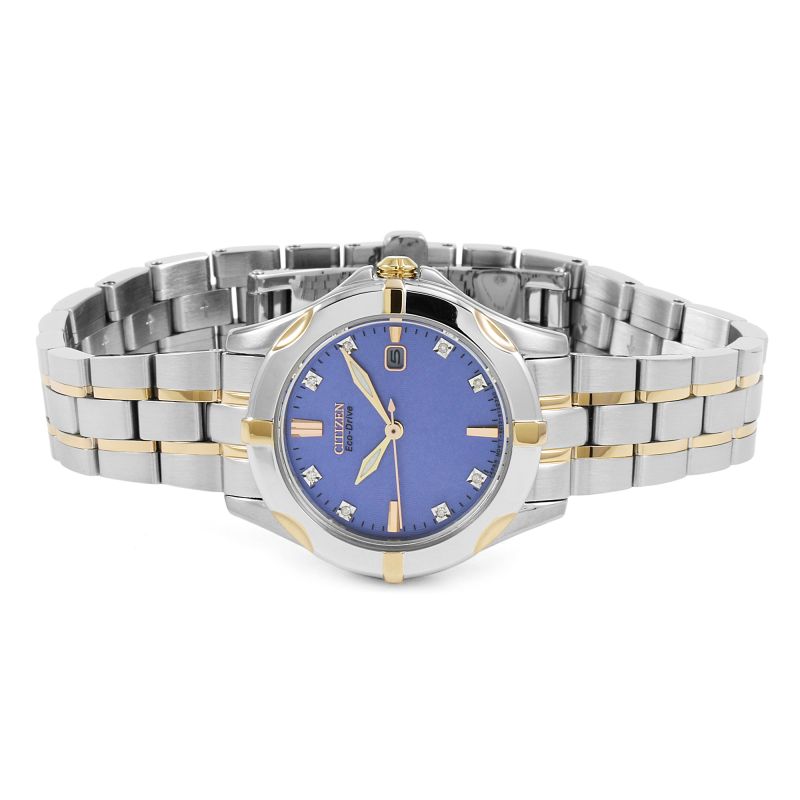 Citizen EW1936-53L นาฬิกาผู้หญิง Eco-Drive Diamond Two-Tone Women's Watch