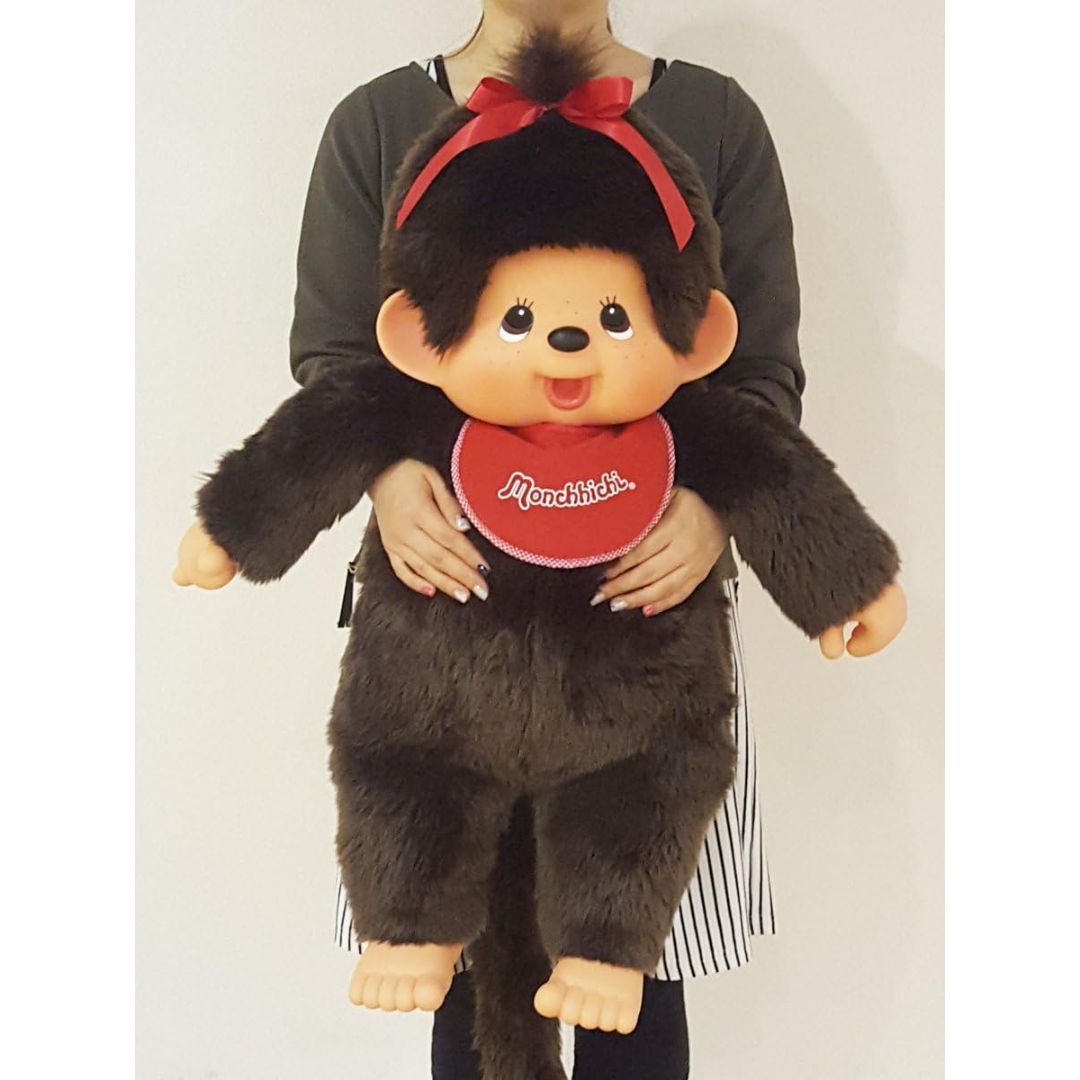 [PRE-ORDER] ตุ๊กตา ม่อนชิชิ Size 2L ม่อนชิชิจัง Monchhichi ตัวใหญ่ H80 x W55 x D23 cm นำเข้าจากญี่ปุ่น プレミアムスタンダード モンチッチ 2Lサイズ ブラウン 女の子 251032
