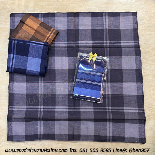 ของชำร่วยงานศพ ผ้าเช็ดหน้าพิมพ์ลาย สีสุภาพ เหมาะสำหรับแจกงานศพ
