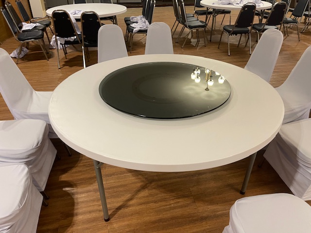 Trp.ทีอาร์พี square Table Plastic 45X180 cm. โต๊ะสี่เหลี่ยมผืนผ้าโต๊ะประชุมโต๊ะพับขาหน้าพลาสติก ขาเหล็กสีอบ่โต๊ะสัมมนาโต๊ะโรงแรมโต๊ะร้านอาหาร Trp. Tablechairthai