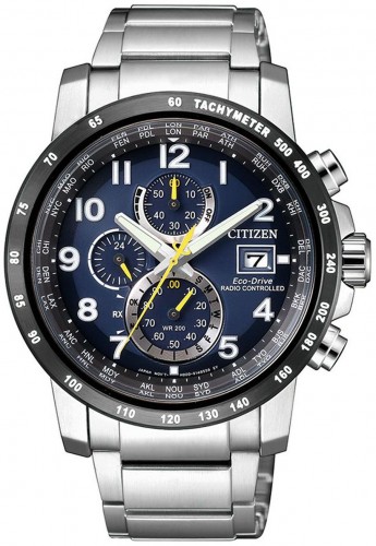 Citizen AT8124-91L นาฬิกาผู้ชาย Eco-Drive Global Radio Controlled AT Chronograph Men's Watch