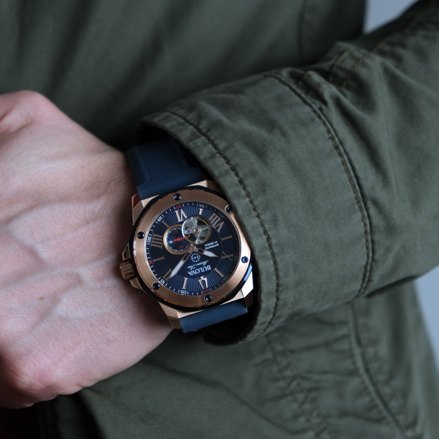 Bulova 98A227 นาฬิาผู้ชาย Marine Star Automatic Men's Watch